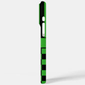 Zwart en groen geruit gestreept gepersonaliseerd Case-Mate iPhone case (Achterkant / Links)