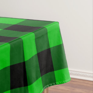 Zwart en groen geruit retro ontwerp tafelkleed