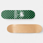 Zwart en groen geruit skateboard (Horizontaal)