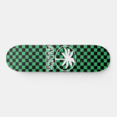 Zwart en groen geruit skateboard (Horizontaal)