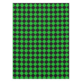 Zwart en groen geruit tafelkleed (Voorkant)