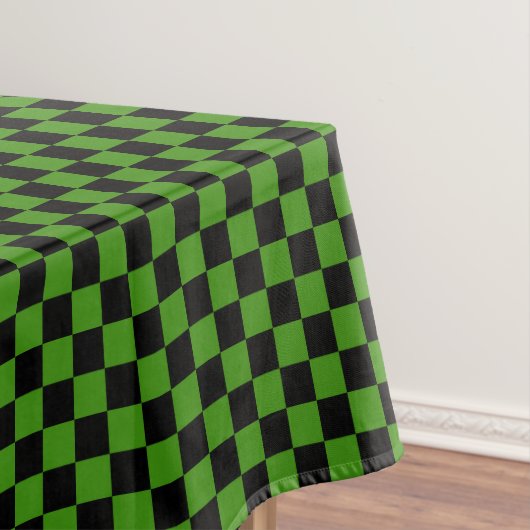 Zwart en groen geruit tafelkleed (Voorbeeld)