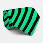 Zwart en groen gestreepte Abstract patroonpatroon  Stropdas (Opgerold)