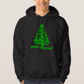 Zwart en Groen Kerstboom met Controllers Hoodie (Voorkant)