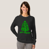 Zwart en Groen Kerstboom met Controllers T-shirt (Voorkant volledig)