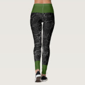 Zwart en groen leggings (Achterkant)