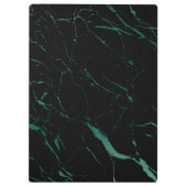 Zwart en Groen Marmeren Ontwerper Gepersonaliseerd Klembord (Achterkant)