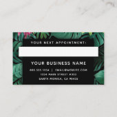 Zwart en groen Oerwoud Modern Elegant Professional Afsprakenkaartje (Achterkant)