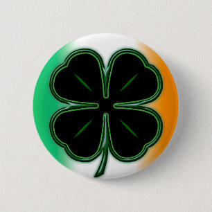 Zwart en groen op kleuren-Button Ronde Button 5,7 Cm