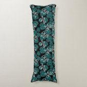 Zwart en groen patroon - gekko's en bladeren lichaamskussen (Voorkant Verticaal)