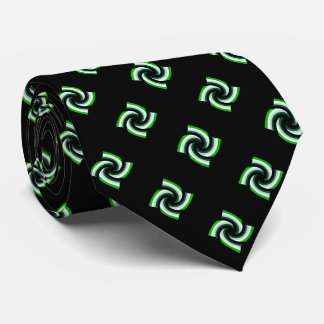 Zwart en groen patroon stropdas