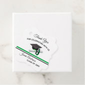 Zwart en groen Pet & Tassel | AFSTUDEREN Bedankjes Labels (In situ)