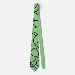 Zwart en groen samengesmolten abstract stropdas