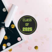 Zwart en groen schooljaar ronde sticker