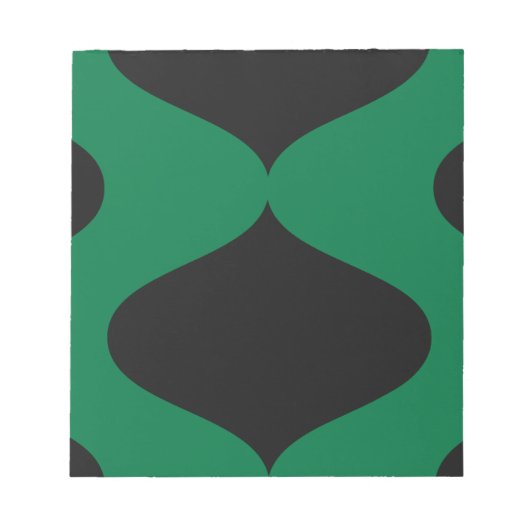 Zwart en Groen Smooch Notitieblok (Voorkant)