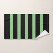 Zwart en groen strippatroon bad handdoek (Handdoek)