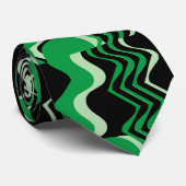 ZWART EN GROEN STROPDAS (Opgerold)