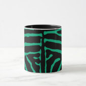 Zwart en groen zebrastreep mok (Midden)