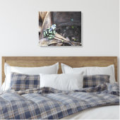 Zwart en groene boomkikker canvas afdruk (Insitu (Slaapkamer))