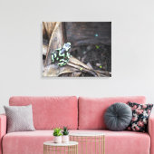 Zwart en groene boomkikker canvas afdruk (Insitu (Woonkamer))