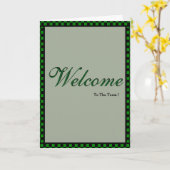 Zwart en Groene Rand Welkom bij het team Kaart (Gele Bloem)