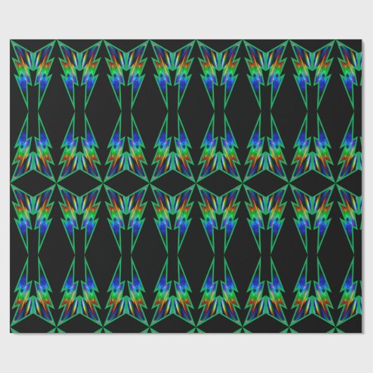 Zwart en groener matte verlooppapier voor verlicht cadeaupapier (Vlak)