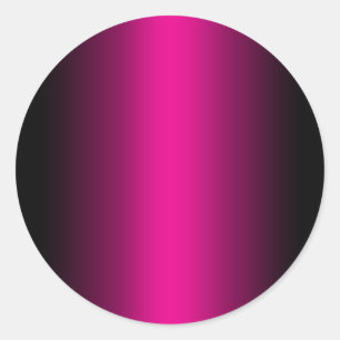 Zwart en heet roze verloop Blank Ronde Sticker