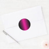 Zwart en heet roze verloop Blank Ronde Sticker (Envelop)