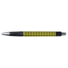 Zwart en Helder Geel Chevron Patroon Classic Pen