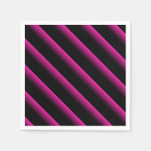 Zwart en Hot Pink Blended Diagonale Streep Servetten (Voorkant)