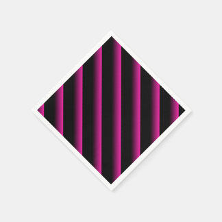 Zwart en Hot Pink Blended Diagonale Streep Servetten