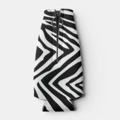Zwart en Hot Pink Zebra Print Monogram Flesjeskoeler (Achterkant)