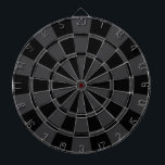 Zwart en houtskool grijs dartbord<br><div class="desc">Zwart en houtskool grijs dartbord</div>