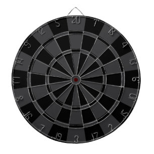 Zwart en houtskool grijs dartbord