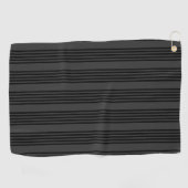 Zwart en houtskool met vijf strippen golfhanddoek (Horizontaal)