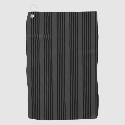 Zwart en houtskool met vijf strippen golfhanddoek (Voorkant)