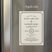 Zwart en Ivoor Art Deco Save the Date