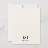 Zwart en Ivoor Checkerboard Art Deco Bruiloft Bedankkaart (Achterkant)