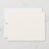 Zwart en Ivoor Warm Minimalisme Bruiloft RSVP Kaartje (Achterkant)