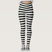 Zwart en je kleurenband met witte halloween leggings (Voorkant)