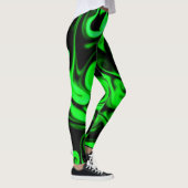 Zwart en kalkgroen leggings (Rechts)