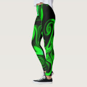 Zwart en kalkgroen leggings (Links)