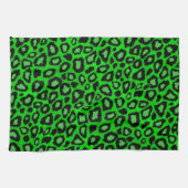 Zwart en kalkgroen luipspad — Dierafdrukken Theedoek (Horizontaal)