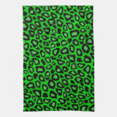 Zwart en kalkgroen luipspad — Dierafdrukken Theedoek (Verticaal)