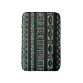 Zwart en kleurrijk driehoekspatroon badmat (Voorkant Verticaal)