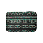 Zwart en kleurrijk driehoekspatroon badmat (Voorkant)