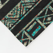 Zwart en kleurrijk driehoekspatroon fleece deken (Hoek)