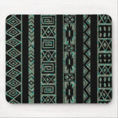 Zwart en kleurrijk tribal geometrisch patroon 2 muismat (Voorkant)