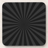 Zwart en koolstof Sun Burst Decor Drankjes Onderzetter (Voorkant)