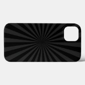 Zwart en koolstof Sun Burst past dit aan Case-Mate iPhone Case (Achterkant (horizontaal))